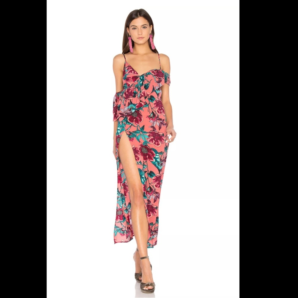 For love and lemons floral flamenco Maxi dress
